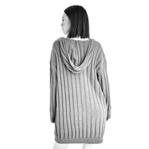 American Eagle Ribbed Hooded Sweater Dress